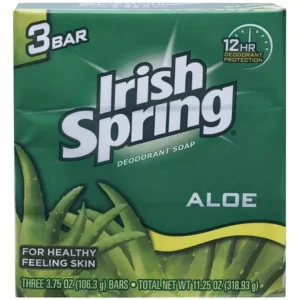 Irish Spring Deodorant Soap 106.3g Aloe 3 Bar